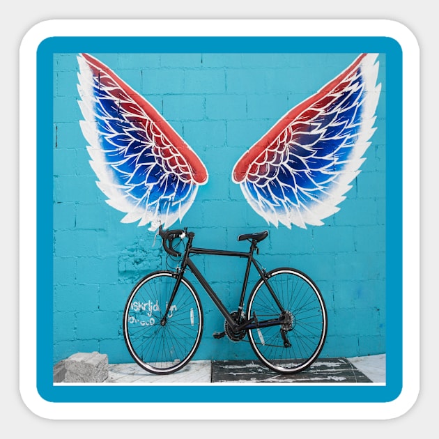 Angel Ride Sticker by YOUniqueApparel